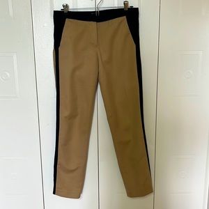 Tan Trousers with Black Stripe